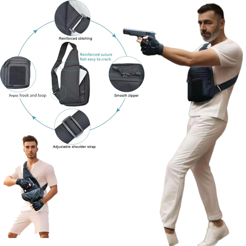 Edc Concealed Carry Sling Bag - Bolsa Tática para Pistola, Coldre de