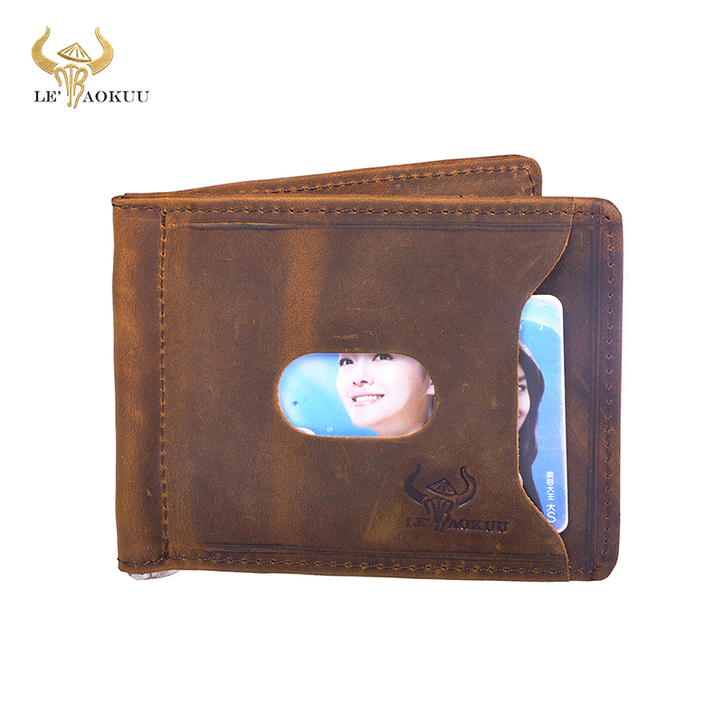 Money Clip Magnetic - Qualidade de couro dos homens magnético