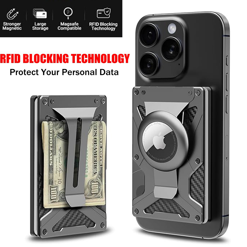 Money Clip Magnetic - Carteira magnética para telefone compatível com