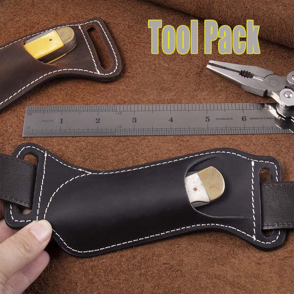 Leather Edc. Carry Pouch - Cinto Tático para Equipamentos de Exterior
