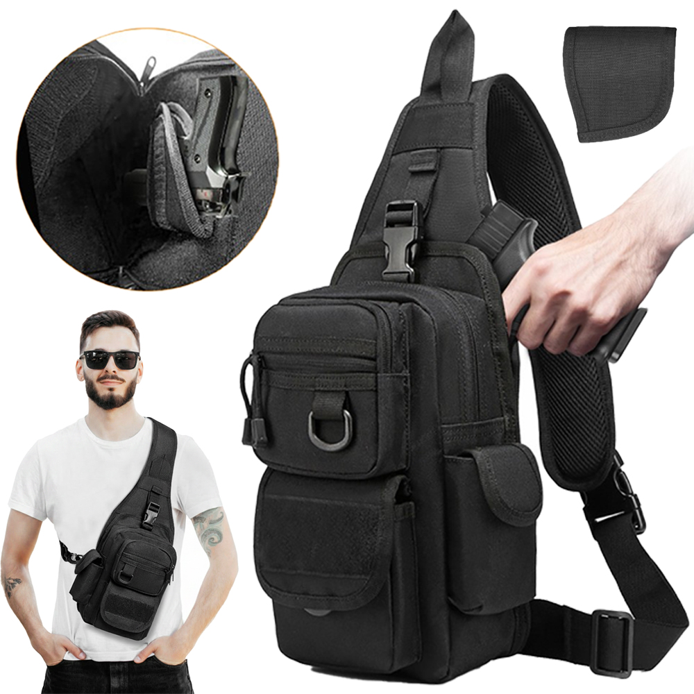 Edc Concealed Carry Sling Bag - Bolsa Tática para Pistola, Bolsa de