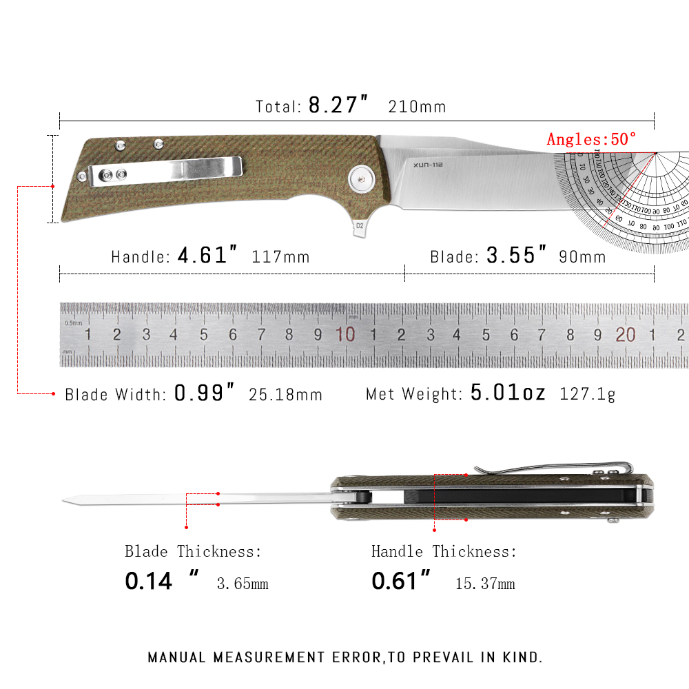 Faca Dobrável Shooziz XUN112 E - Edc Carry For Men avaliação e preço