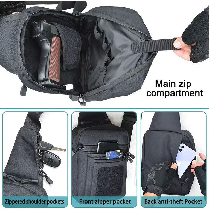 Bolsa Tática para Pistola, Col - Edc Concealed Carry Sling Bag avaliação e preço