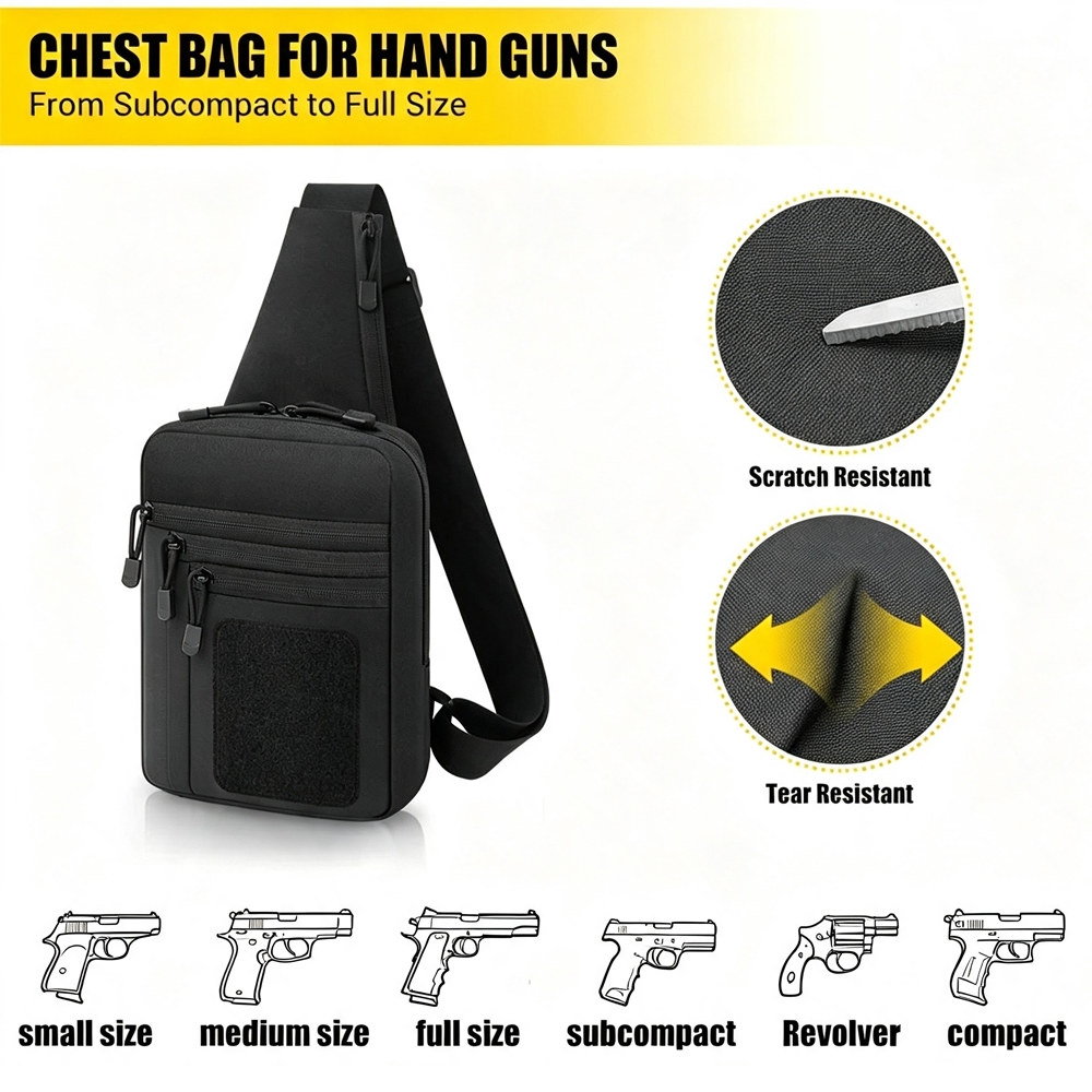 Bolsa de Peito para Transporte - Edc Concealed Carry Sling Bag avaliação e preço