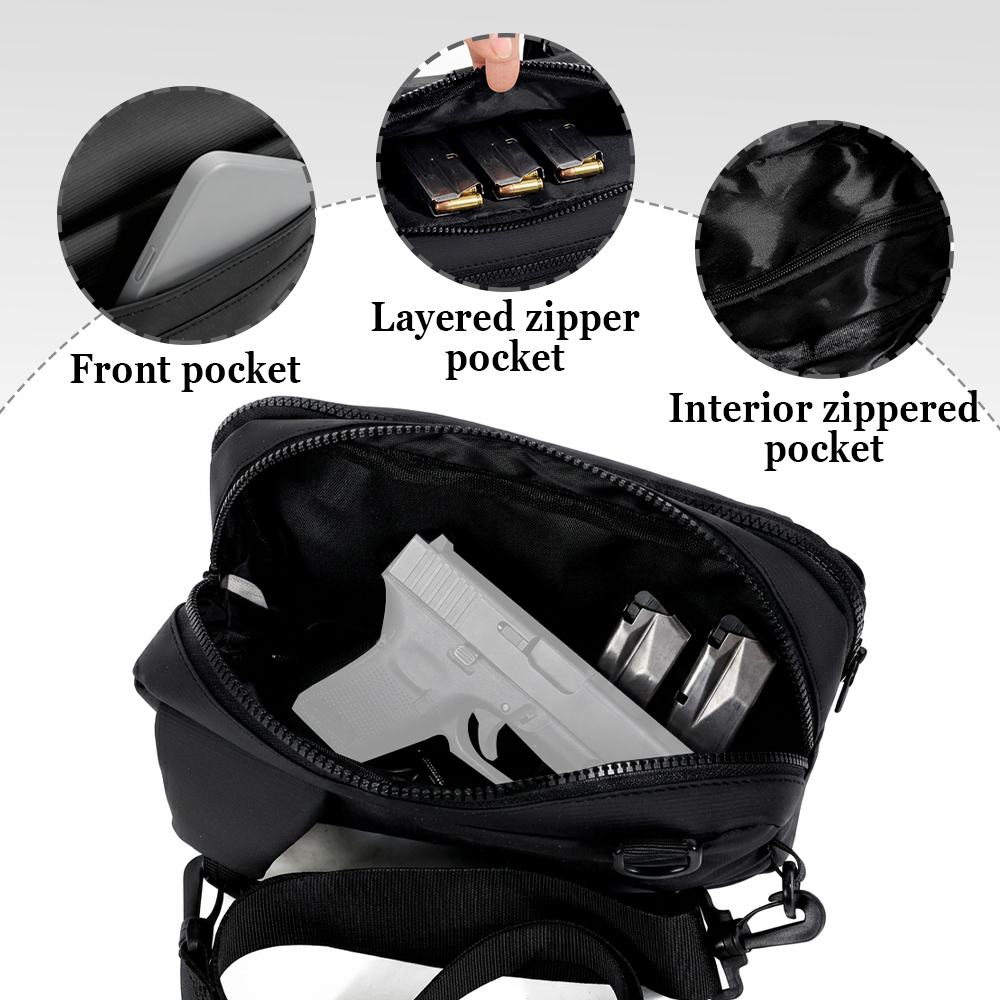 Bolsa Tática para Pistola, Bol - Edc Concealed Carry Sling Bag avaliação e preço
