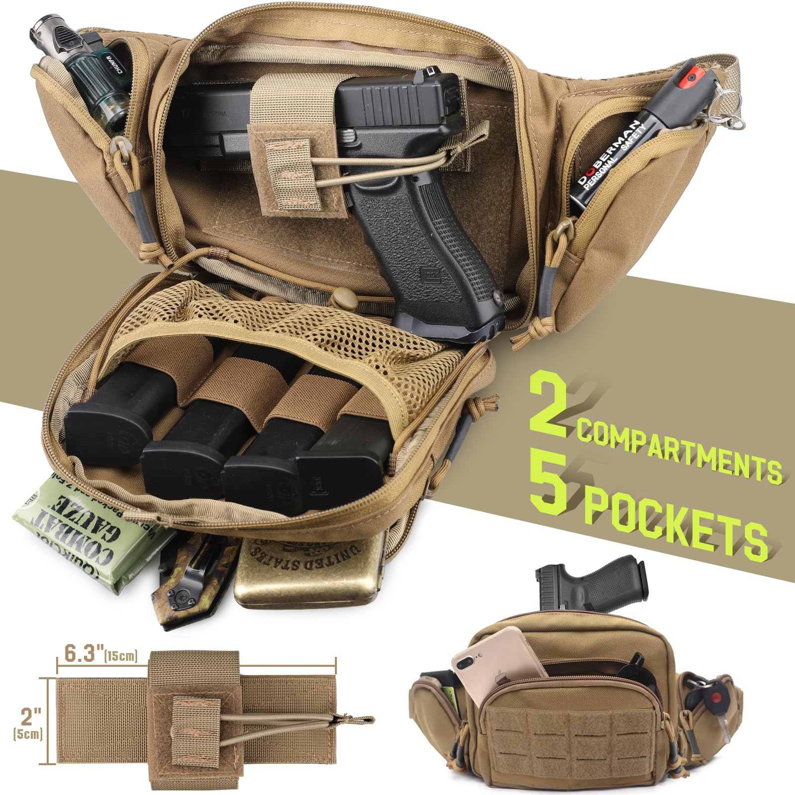 Bolsa Tática de Cintura para T - Edc Carry Pistols avaliação e preço